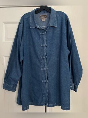 Tantrum Blues Vintage Denim Button Down Shirt/ Jacket/ Coat Size 3X
